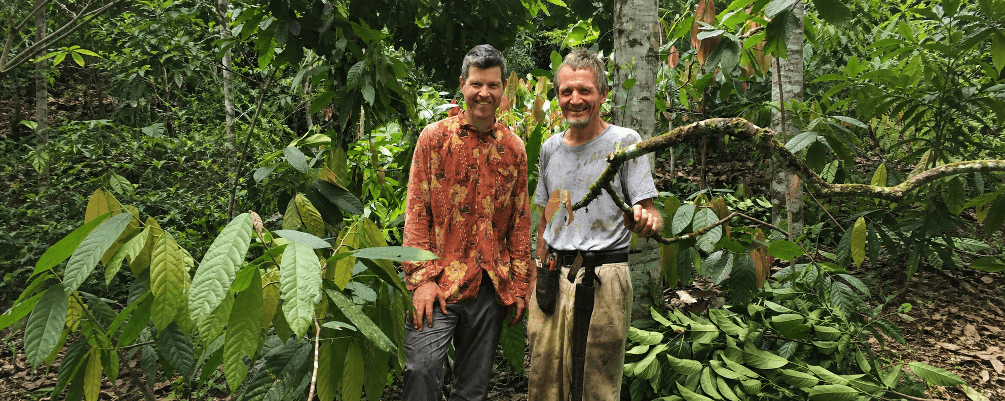 Ernst Götsch und Hannes Thaler im tropischen Agroforst